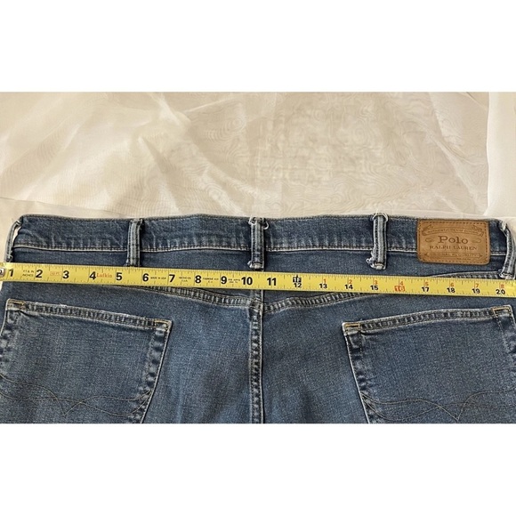 POLO RALPH LAUREN BLUE JEANS THE VARICK SLIM STRAIGHT 40x30(fit 40x28) Cotton - Picture 4 of 5